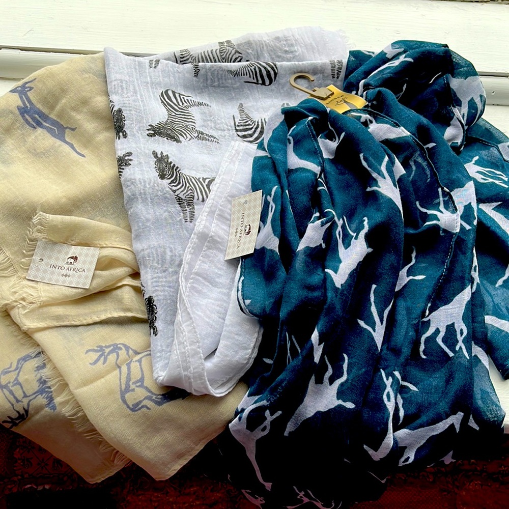 African print scarf set